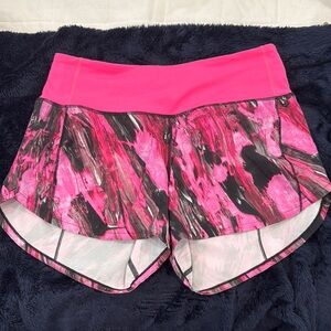 Women's Pink Patterned Shorts
